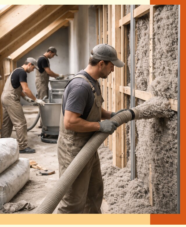 Утепление таунхауса эковатой в мирном от 2224 руб./м² — монтаж и задувка | ТепломастерМир