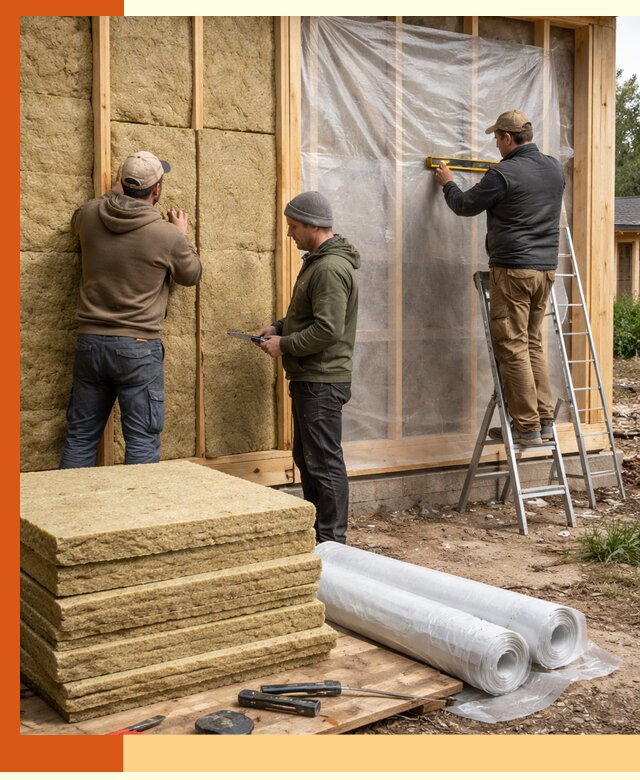 Утепление каркасного дома в мирном под ключ с гарантией качества