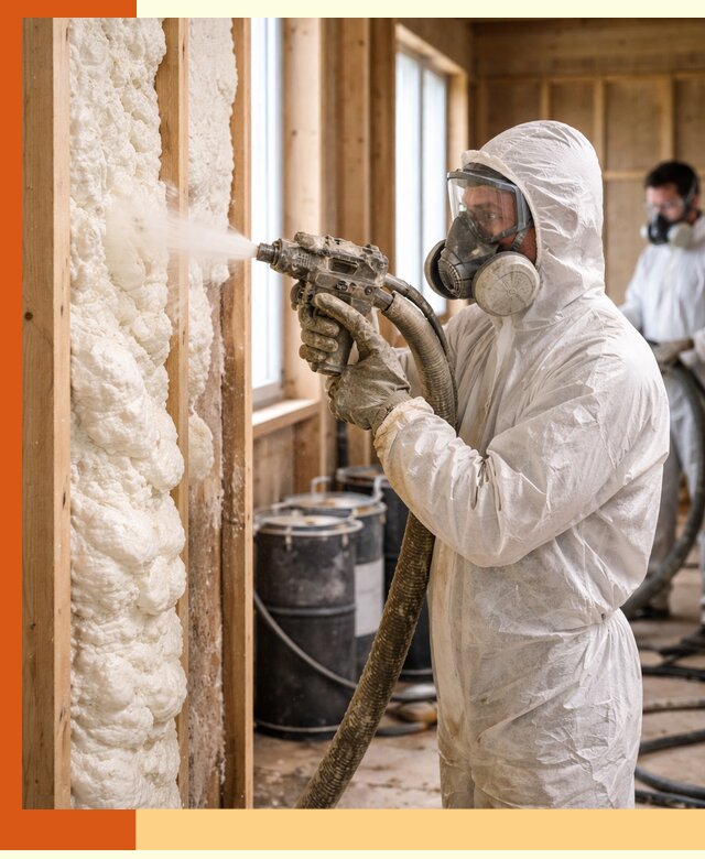 Утепление каркасного дома пенополиуретаном в мирном