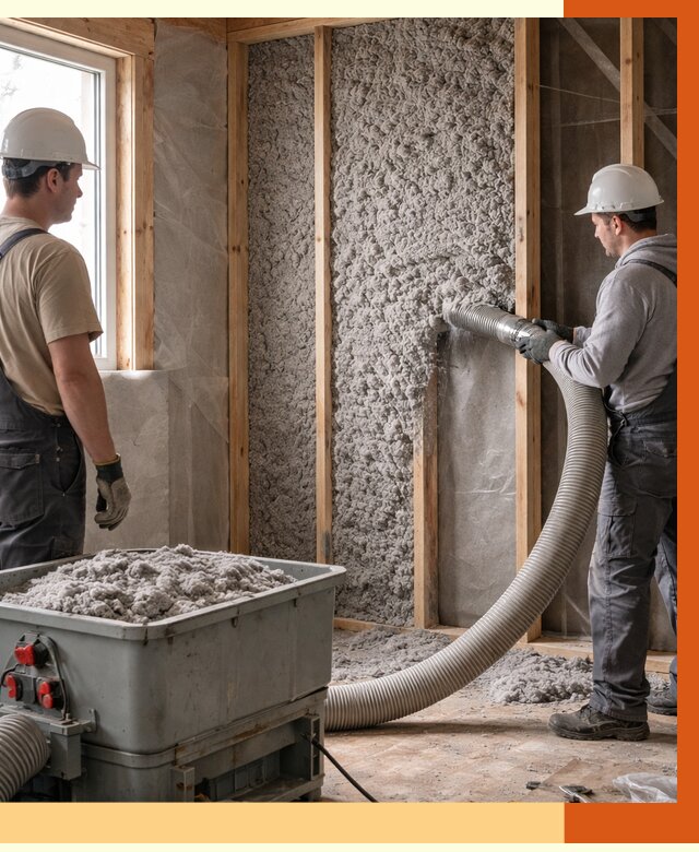 Утепление каркасного дома эковатой в мирном от 1820 руб. | ТепломастерМир