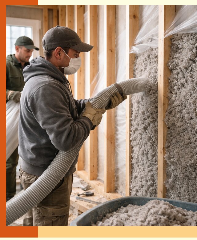 Утепление каркасного дома эковатой в мирном — качественно и надолго