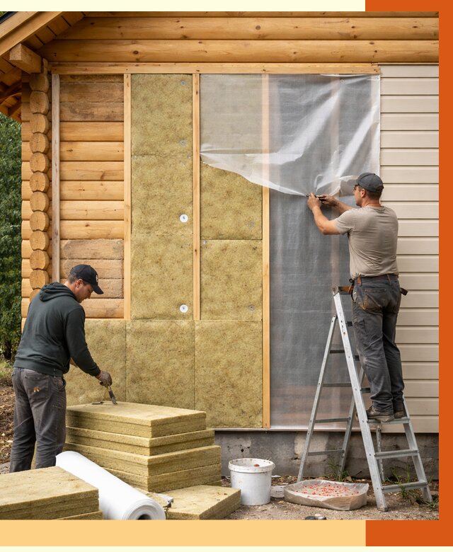 Утепление дома из бруса в мирном от 3791 руб./м2 — работы под ключ | ТепломастерМир