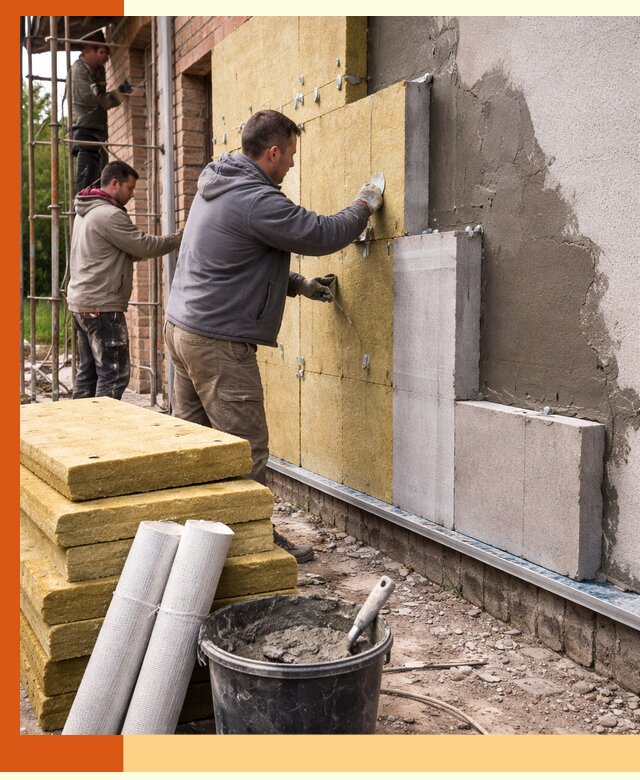 Утепление кирпичного дома под ключ в мирном