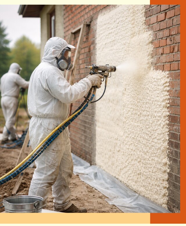 Утепление кирпичного дома ППУ в мирном под ключ от 6571 руб. | ТепломастерМир