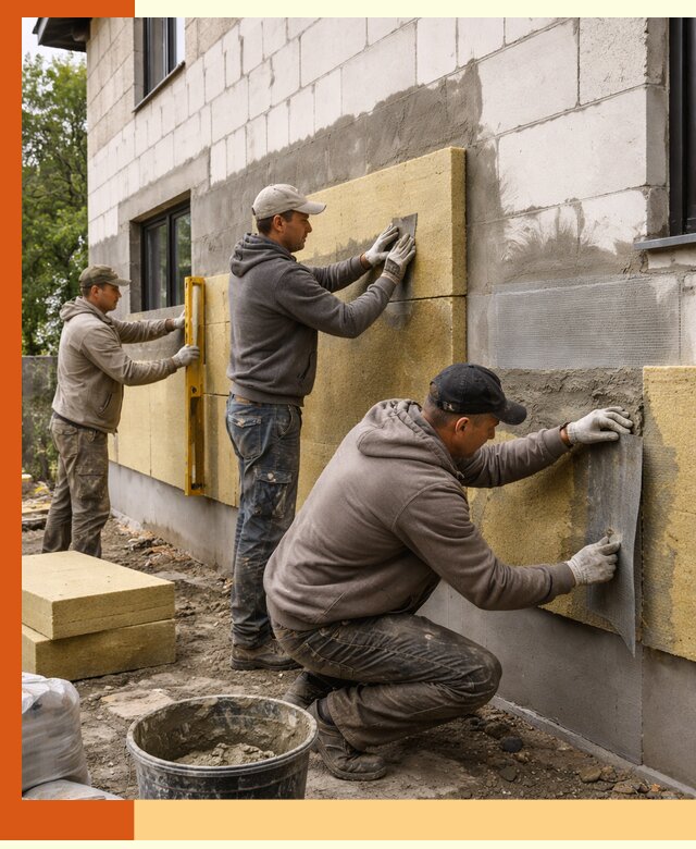 Утепление дома из газобетона в мирном качественно и долговечно