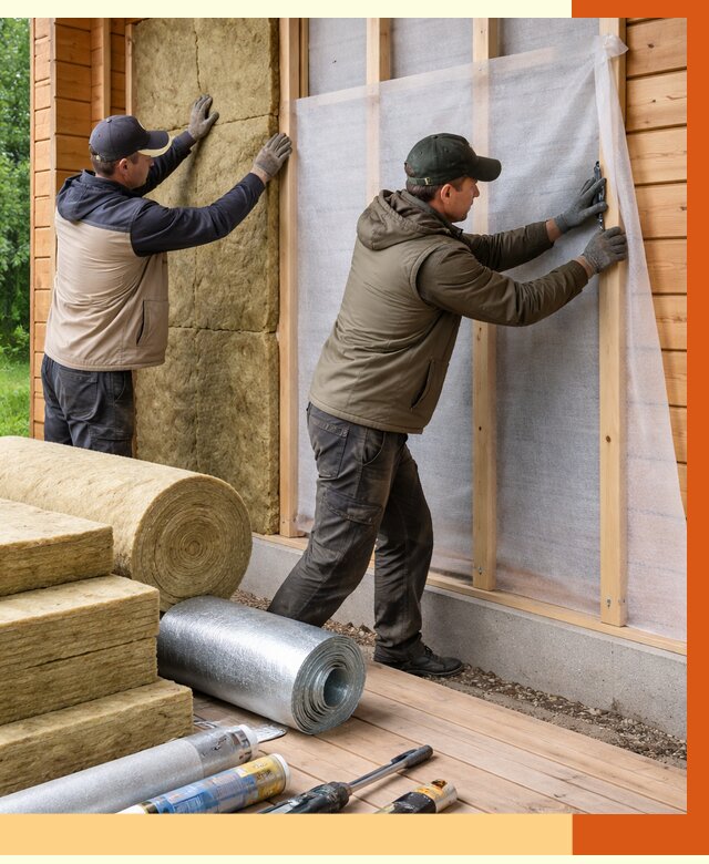 Утепление дома из двойного бруса в мирном от 4852 руб./м² — ТепломастерМир под ключ