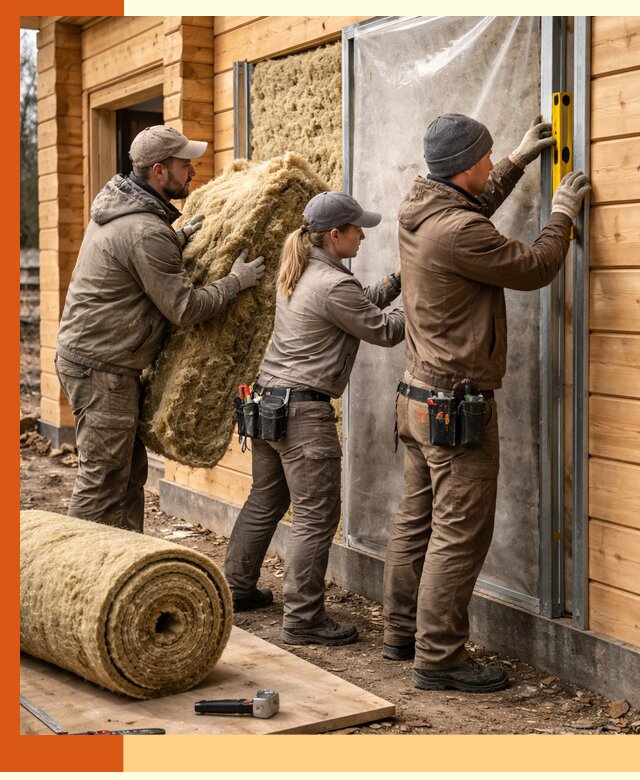 Утепление дома из двойного бруса в мирном качественно и надёжно