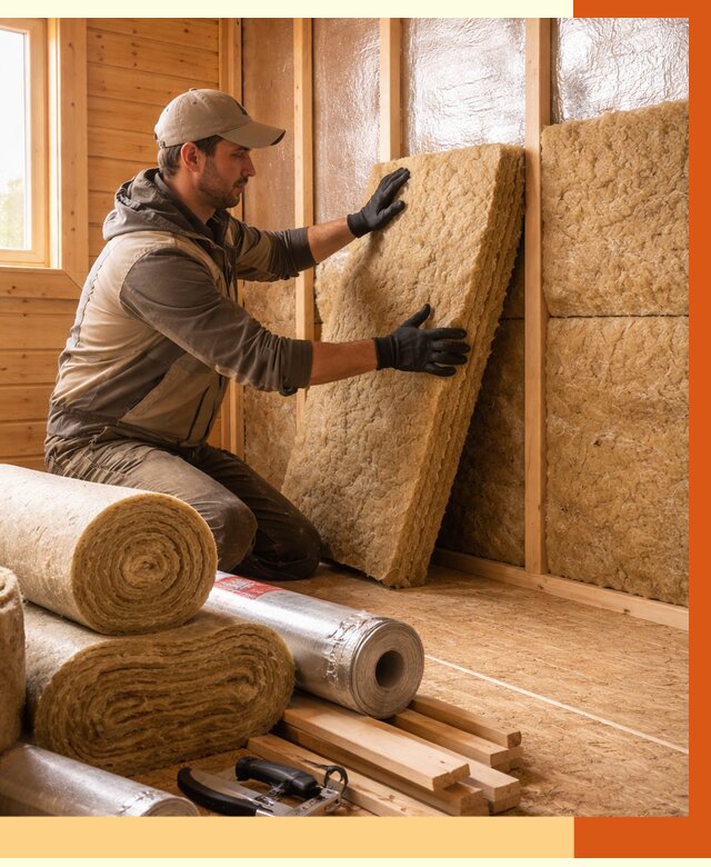 Утепление бани в мирном под ключ от 4549 руб./м2 — утеплить потолок, пол и стены | ТепломастерМир