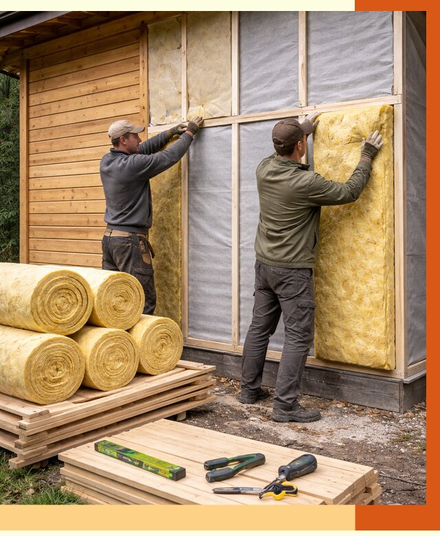 Утепление бани снаружи в мирном от 85927 руб. под ключ | ТепломастерМир