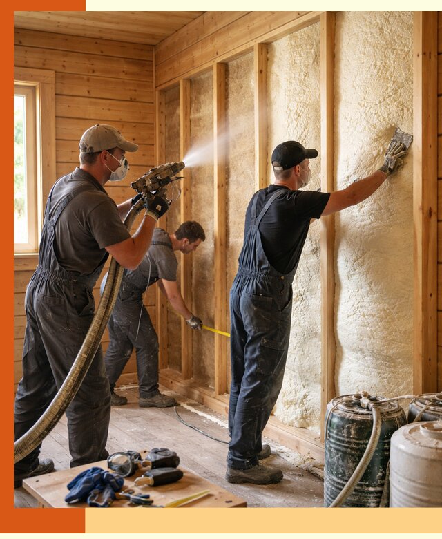 Утепление бани пенополиуретаном (ППУ) в мирном