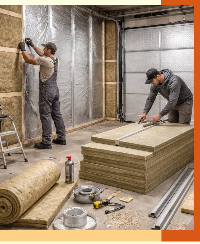 Утепление гаража в мирном от 4549 руб/м2 — комплексное утепление ворот и стен | ТепломастерМир