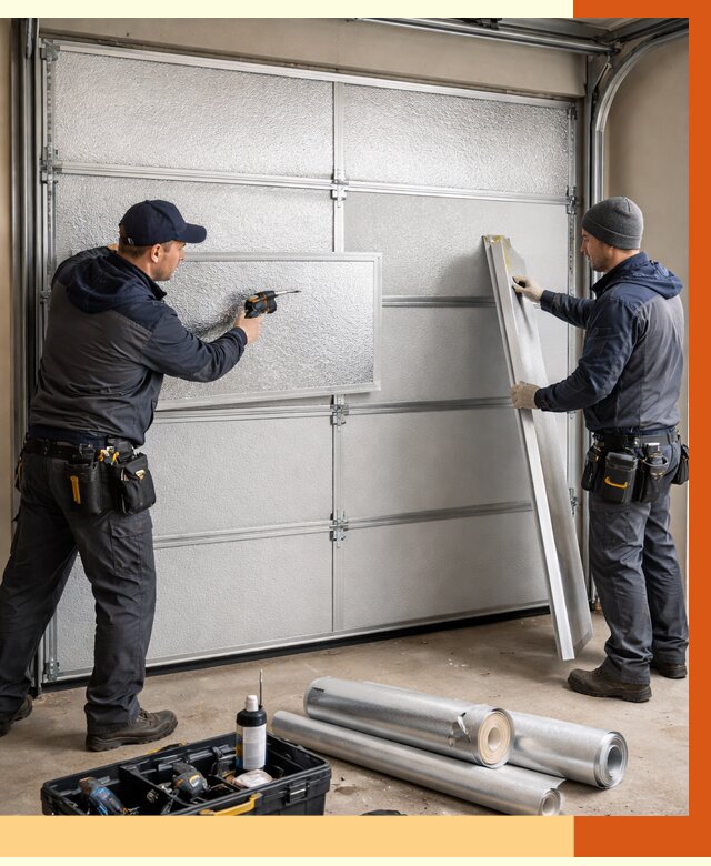 Утепление гаражных ворот в мирном от 7936 руб/м2 — надежно и быстро | ТепломастерМир