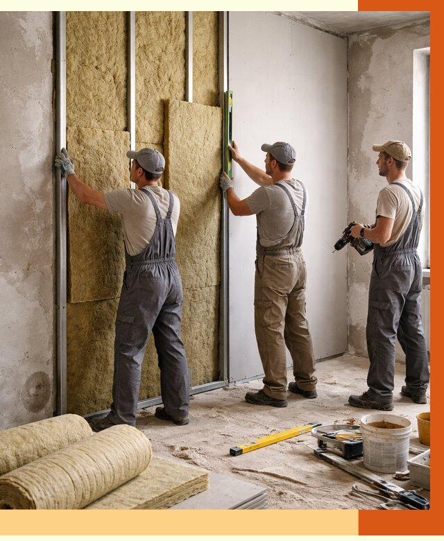 Утепление стен изнутри в мирном от 2275 руб/м² под ключ | ТепломастерМир