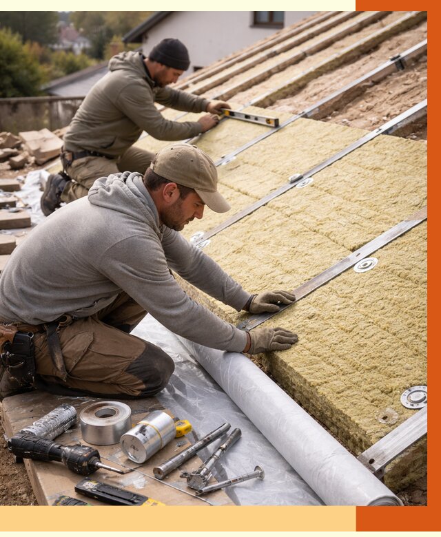 Утепление крыши снаружи в мирном под ключ от 1213 руб./м2 | ТепломастерМир