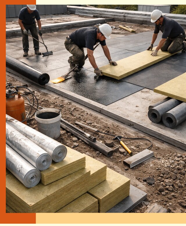 Утепление плоской крыши в мирном — надежная теплоизоляция и герметизация