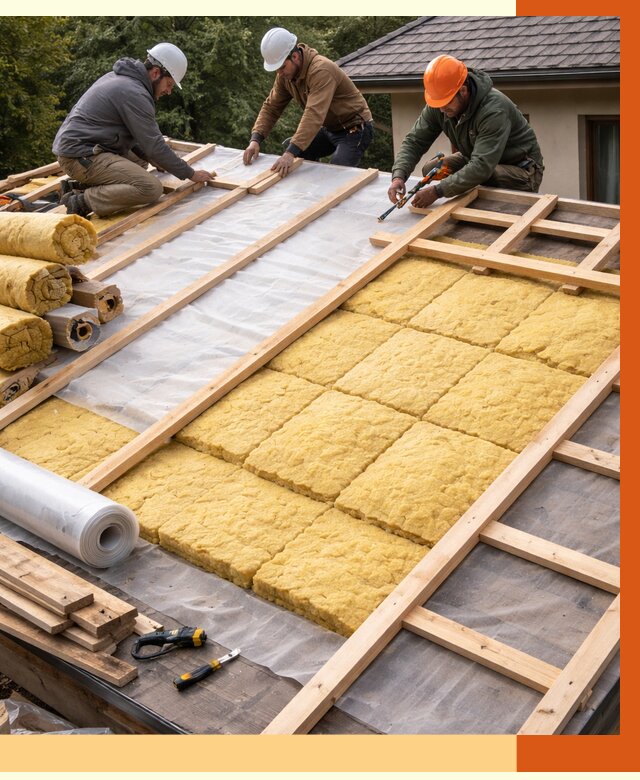 Утепление скатной крыши в мирном от 1264 руб./м2 под ключ | ТепломастерМир