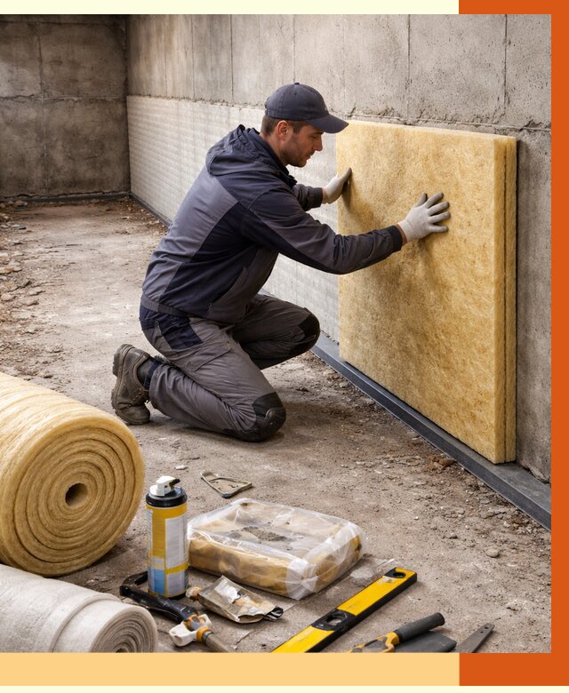 Утепление фундамента изнутри в мирном от 4246 руб./м2 — работы под ключ | ТепломастерМир