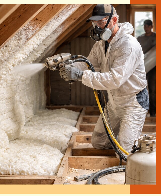 Утепление чердака ППУ в мирном от 8714 руб./м2 — услуга под ключ | ТепломастерМир