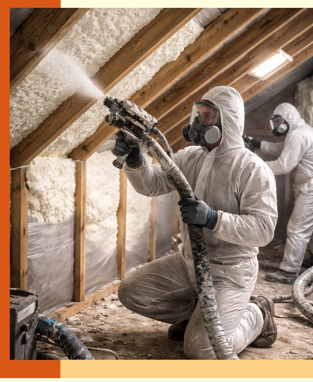 Утепление чердака пенополиуретаном (ППУ) в мирном