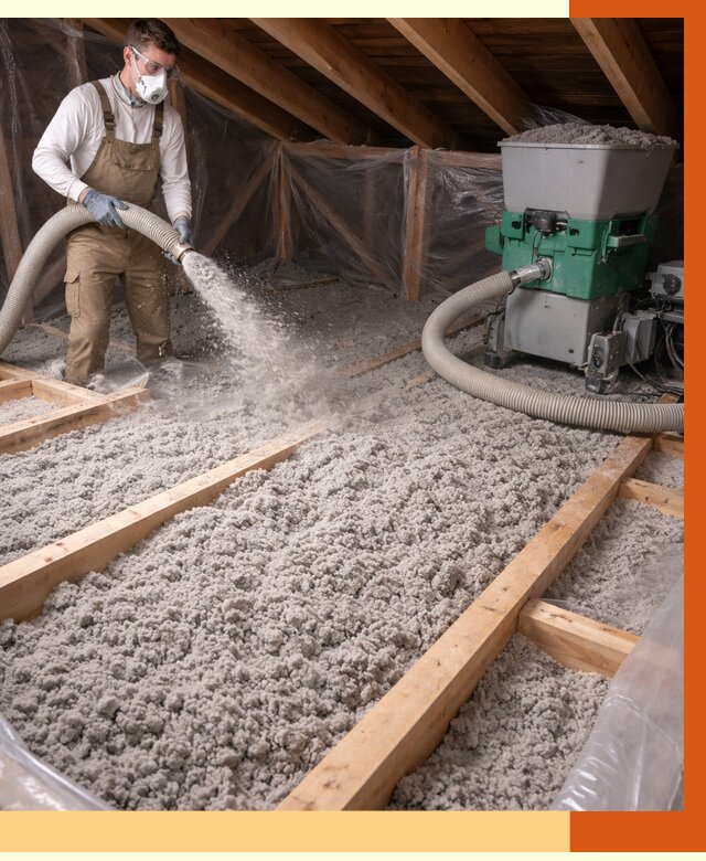 Утепление чердака эковатой в мирном от 1466 руб/м2 — заказать у ТепломастерМир