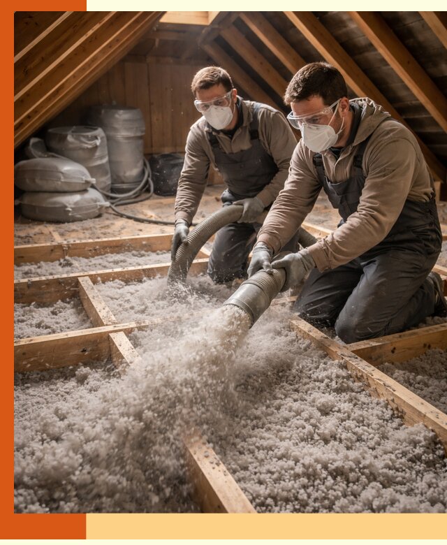 Утепление чердака эковатой в мирном — быстро и надёжно