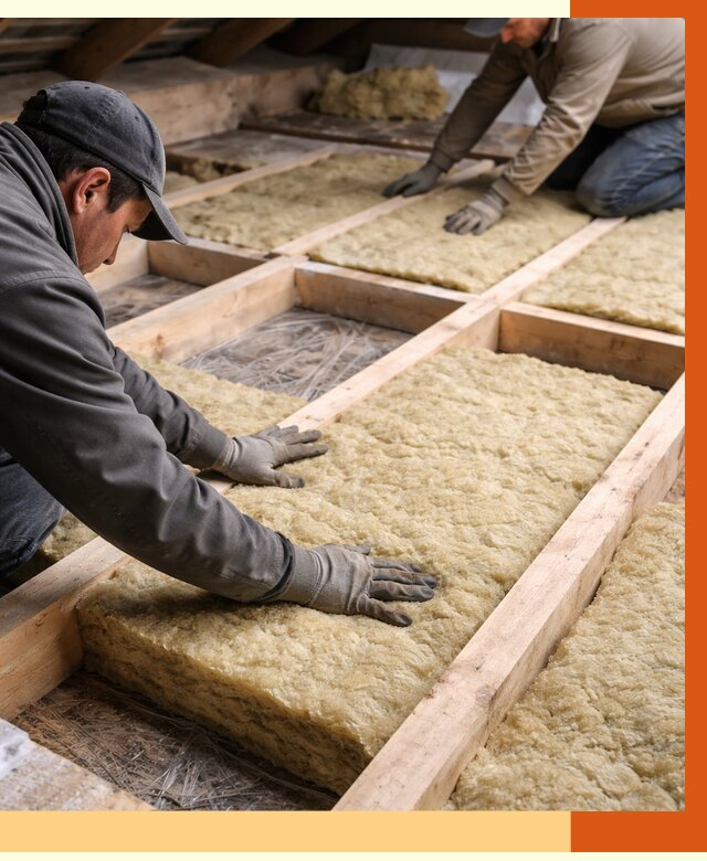 Утепление чердака минватой в мирном от 3538 руб/м2 под ключ | ТепломастерМир