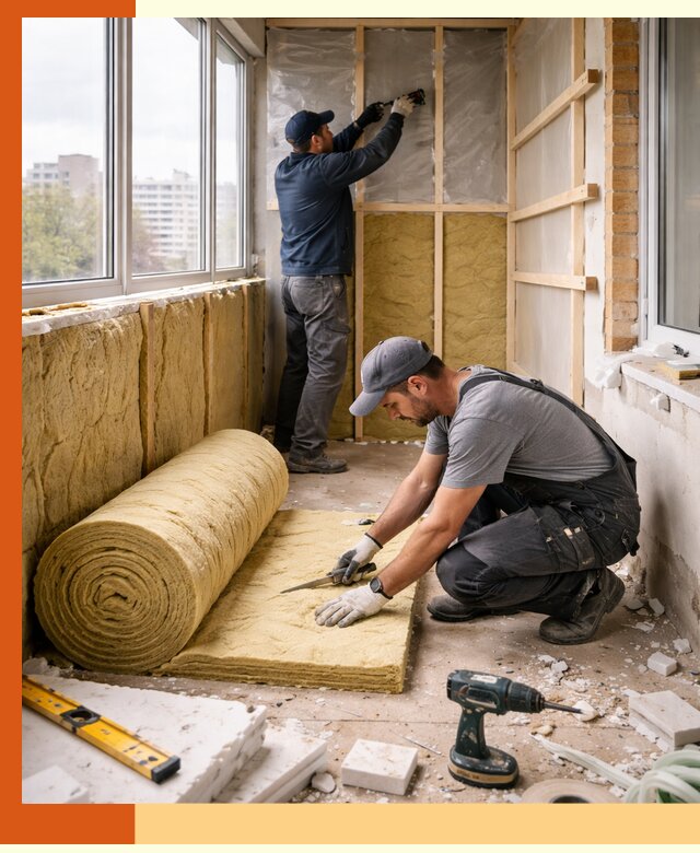 Утепление балкона под ключ в мирном качественно и быстро