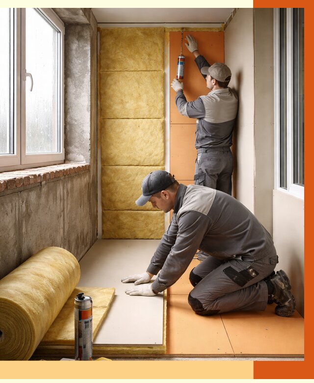 Утепление лоджии под ключ в мирном от 6571 руб/м2 — комплексное решение | ТепломастерМир