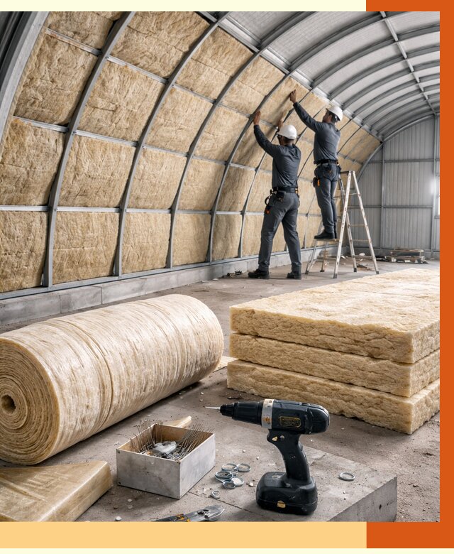 Утепление арочного ангара в мирном от 3235 руб./м2 под ключ | ТепломастерМир