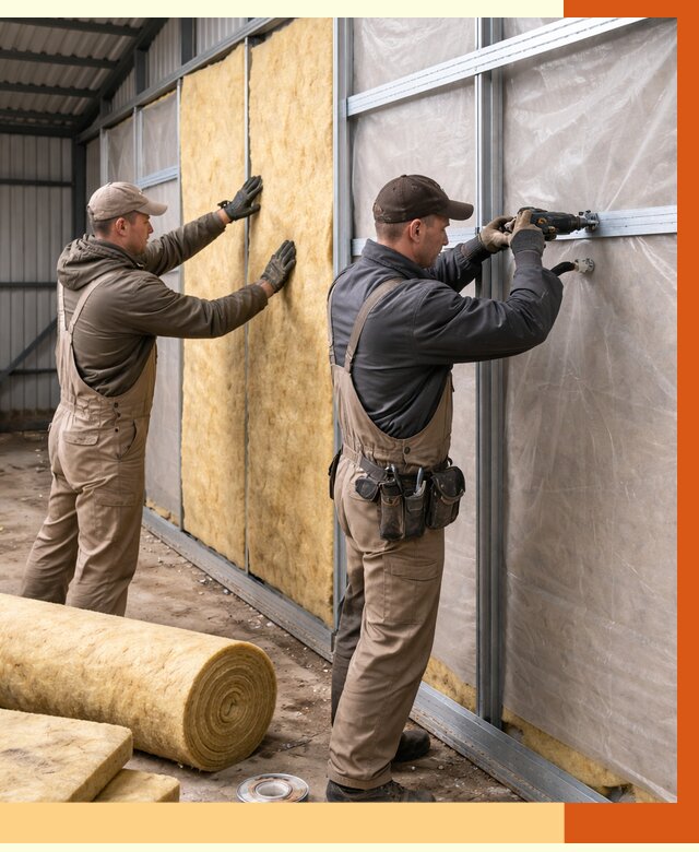 Утепление металлического ангара в мирном от 4802 руб/м2 — услуги под ключ | ТепломастерМир