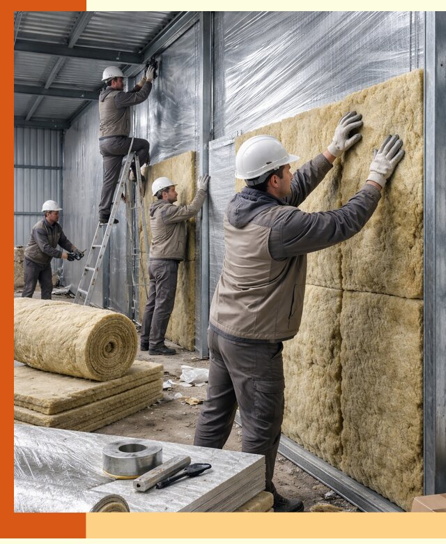 Утепление металлического склада в мирном: теплоизоляция и герметизация