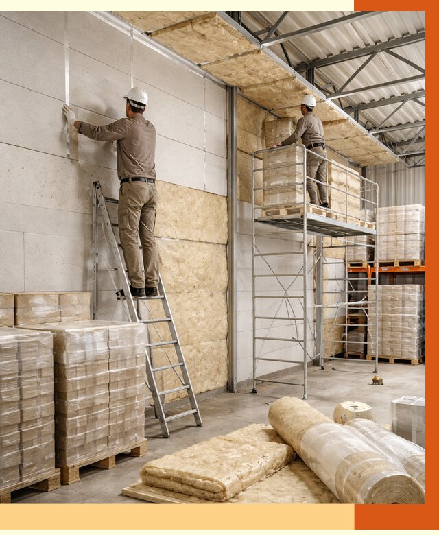 Утепление склада готовой продукции в мирном от 1971 руб./м2 — комплексно | ТепломастерМир