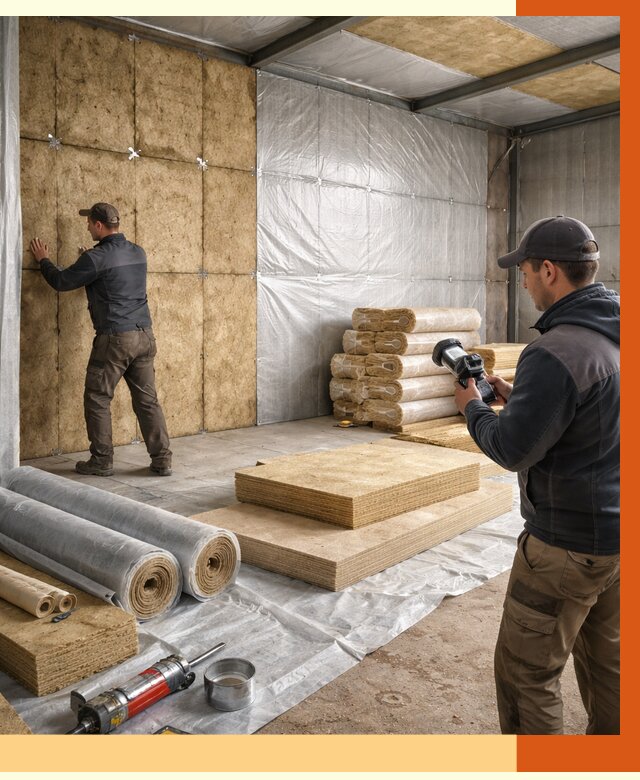 Утепление теплого склада в мирном под ключ от 11625 руб/м² | ТепломастерМир