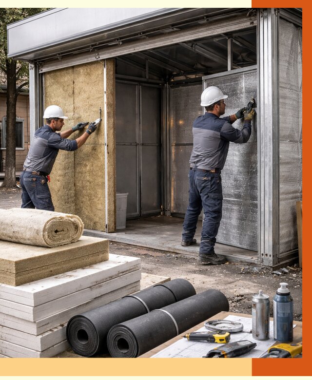 Утепление павильона шаурма в мирном под ключ от 1213 руб. за м² | ТепломастерМир