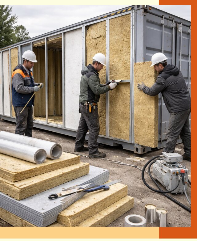 Утепление морского контейнера в мирном от 3791 руб. под ключ | ТепломастерМир