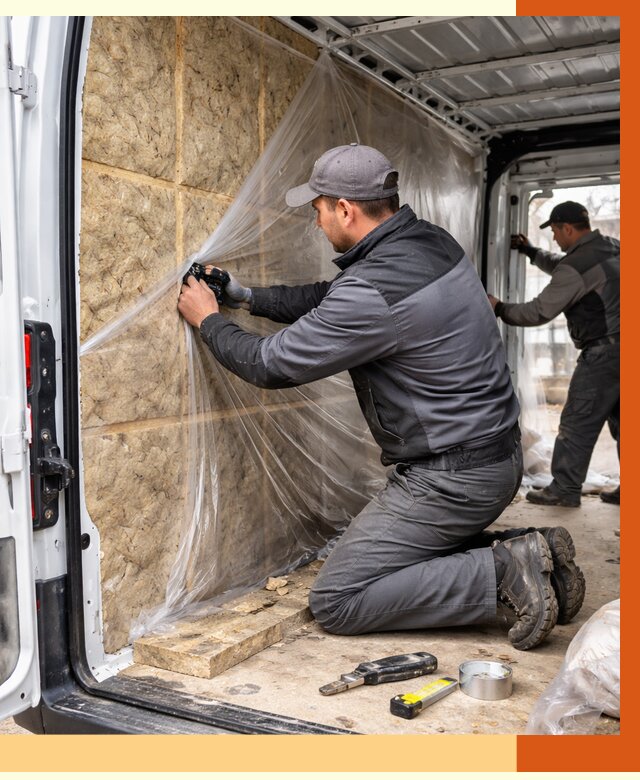 Утепление фургона в мирном от 16680 руб/м2 — утепление фургона ППУ и кузова | ТепломастерМир