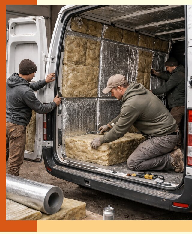 Утепление фургона в мирном: профессиональная теплоизоляция и шумоизоляция