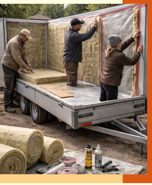 Утепление прицепа в мирном под ключ от 12636 руб. — комплекс от ТепломастерМир