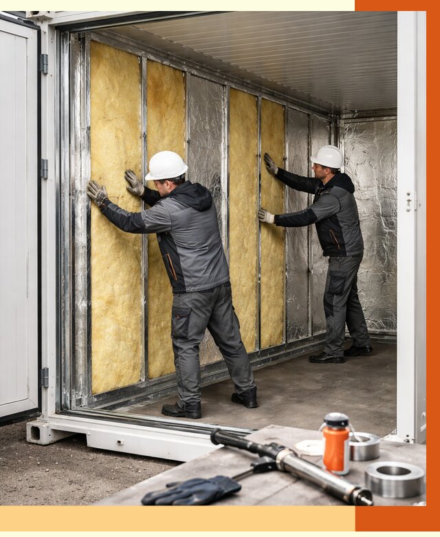 Утепление рефрижераторного контейнера в мирном от 45491 руб./м² | ТепломастерМир