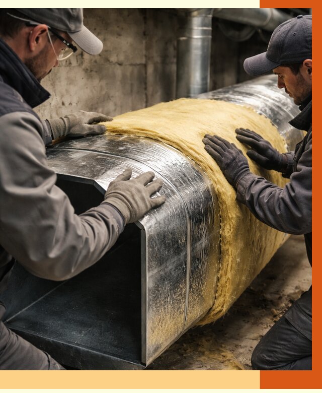 Утепление воздуховодов в мирном от 4246 руб. — теплоизоляция вентиляции | ТепломастерМир