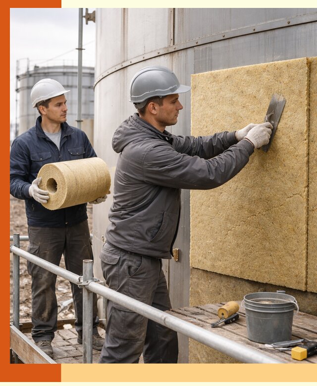 Профессиональное утепление резервуара и теплоизоляция в мирном