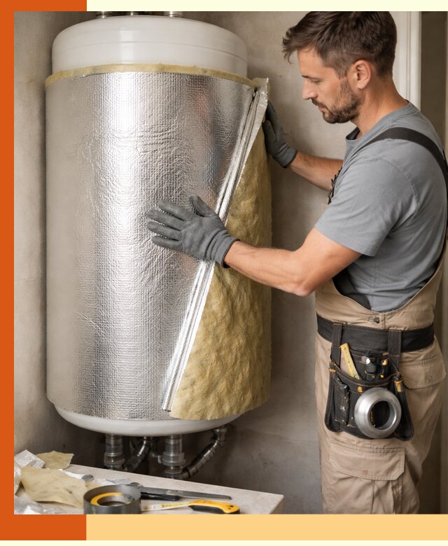 Утепление бойлера в мирном для снижения теплопотерь и экономии энергии