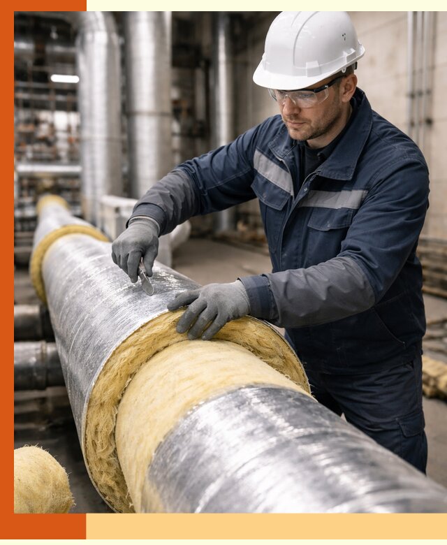 Утепление технологического оборудования и заводских установок в мирном