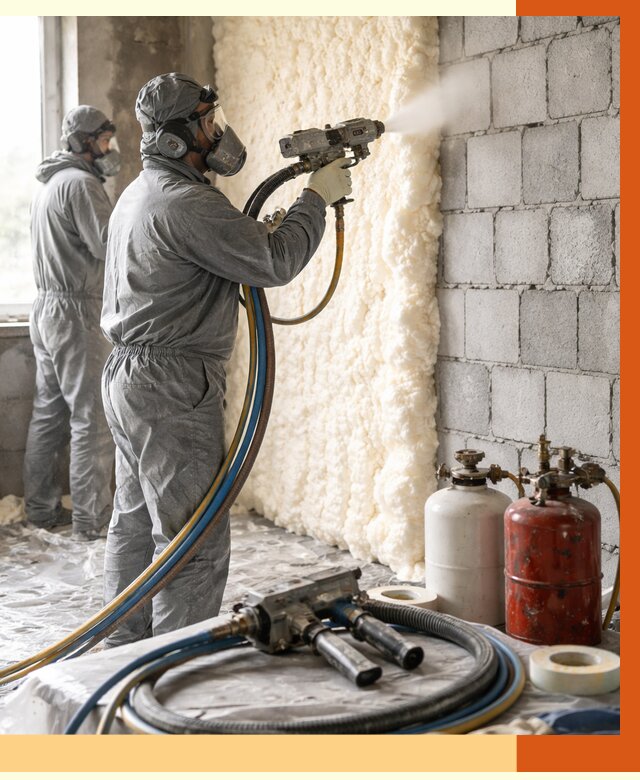 Утепление блочной стены ППУ в мирном от 4296 руб./м² — ТепломастерМир