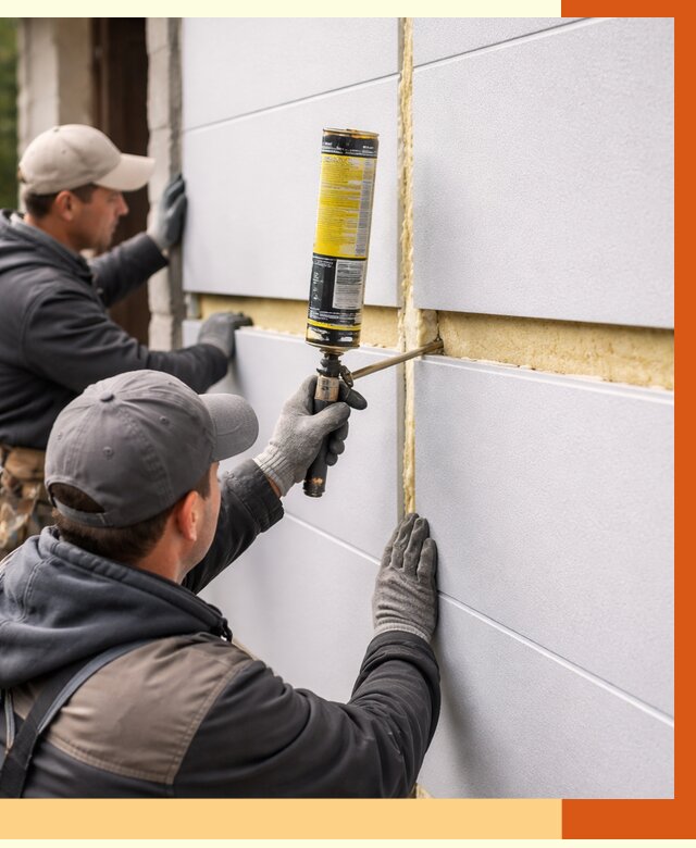 Утепление сэндвич панелей ППУ в мирном от 4246 руб. за м2 | ТепломастерМир