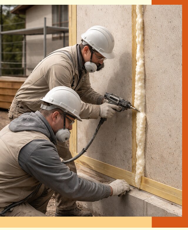 Утепление сип панелей ППУ в мирном от 4852 руб. под ключ | ТепломастерМир