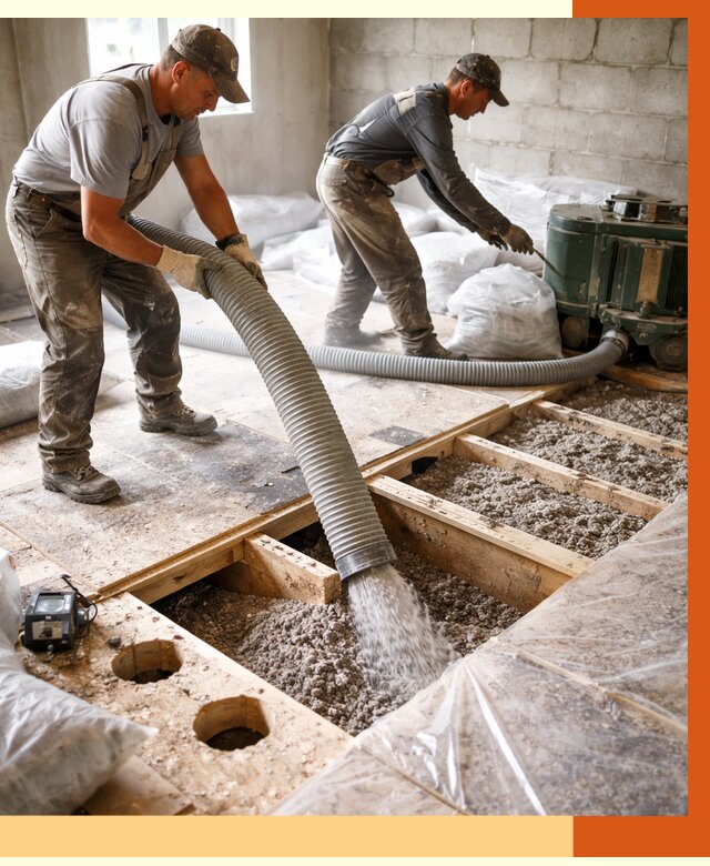 Заполнение пустот перекрытий в мирном от 4549 руб. под ключ | ТепломастерМир