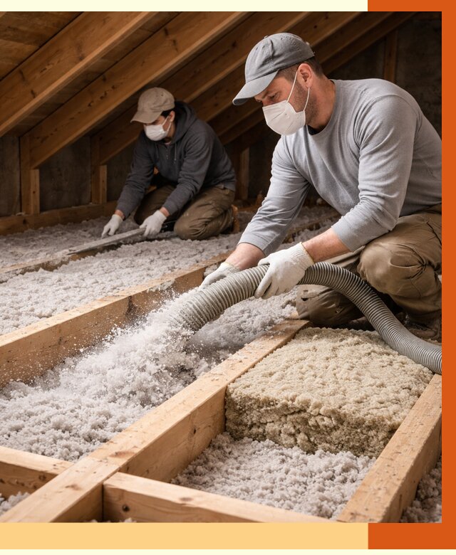 Заполнение полостей чердачного перекрытия в мирном от 4549 руб. | ТепломастерМир