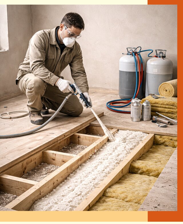 Заполнение полостей межэтажного перекрытия в мирном от 4246 руб. | ТепломастерМир