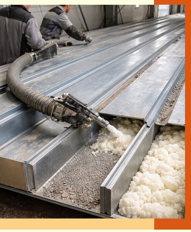 Заполнение пустот кровельных панелей в мирном от 7278 руб. под ключ | ТепломастерМир